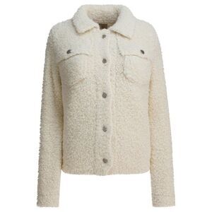 RAKKI Women's Teddy Fleece Trucker Jacket Women WHITE Coats & Jackets